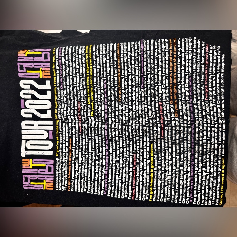 Tour shirt